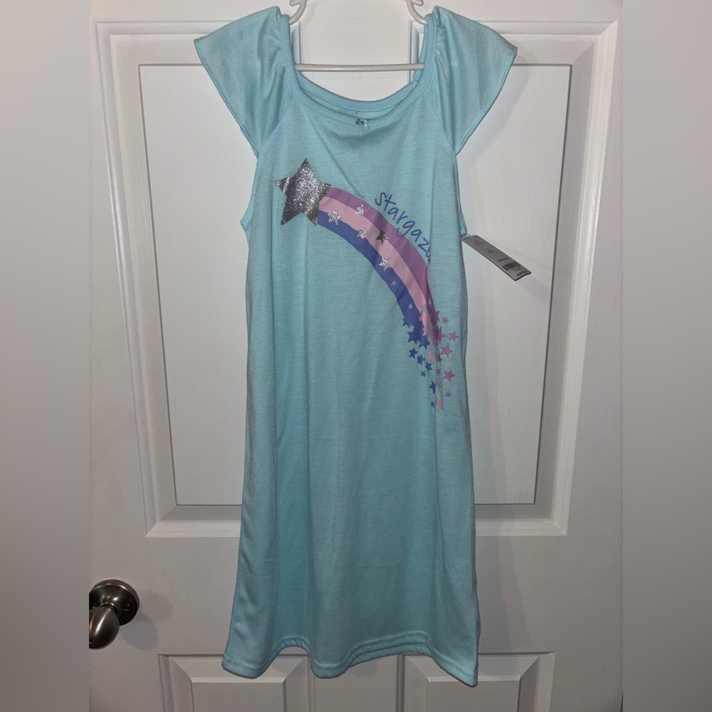 6-7 Girls Carter's Stargaze Nightgown in Blue and Pink